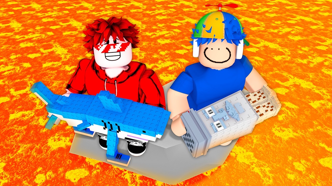 Intenté SOBREVIVIR a la LAVA por BRAINROTS en ROBLOX...