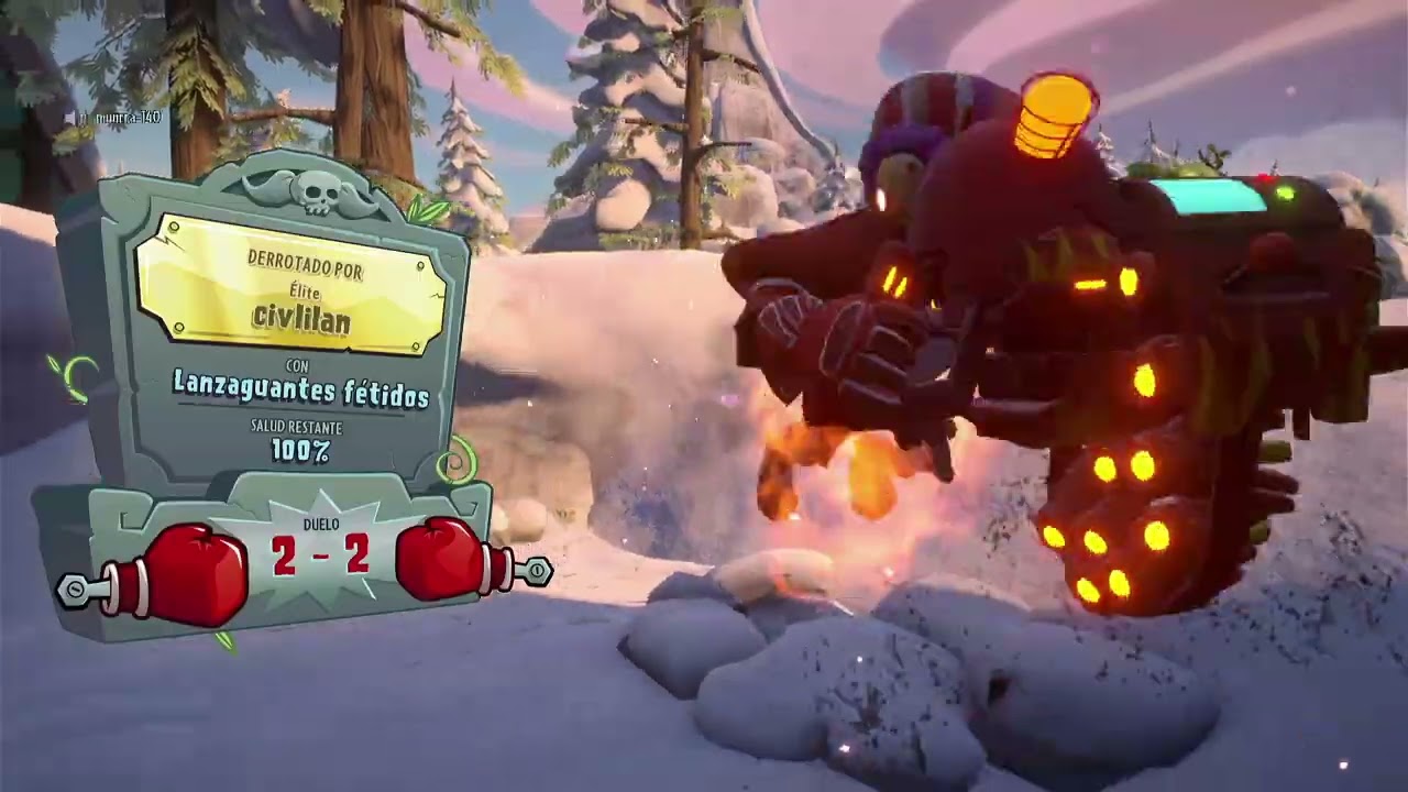 Plants vs Zombies GW 2 Jardines y Cementerios, Guisante De Fuego, 29 Derrotados