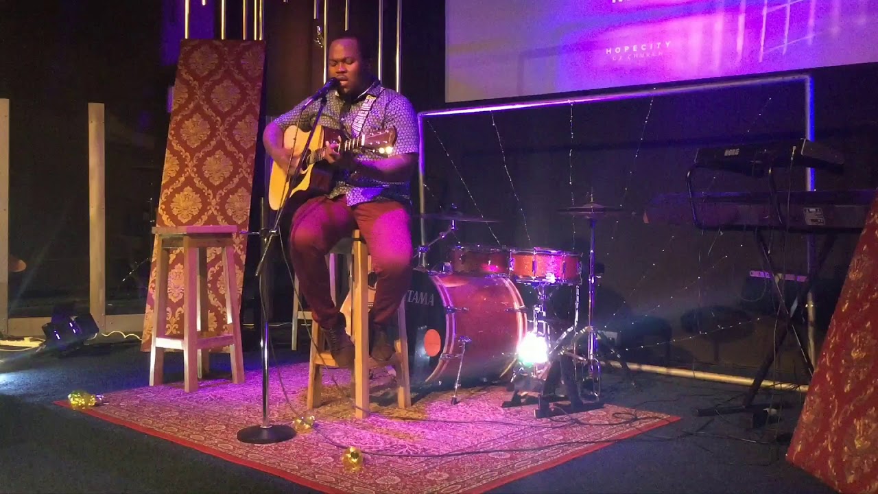 Robin-Huws performs live at Hope City Church, Accra
