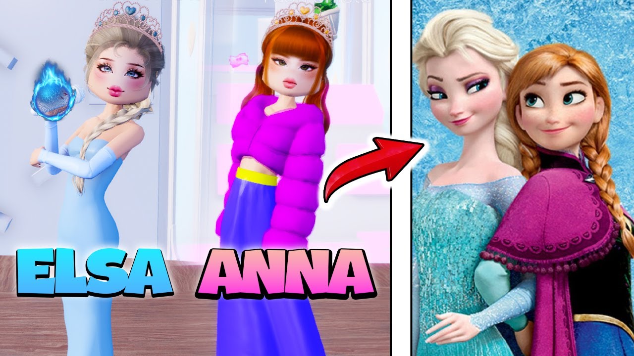 KARLAR ÜLKESİ ELSA VE ANNA OLDUK 💖 ROBLOX DRESS TO IMPRESS | KÜBRA NİSA