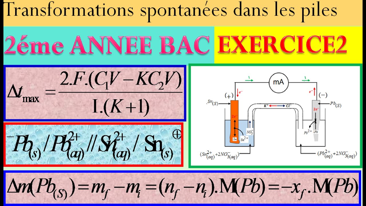 EXERCICE2 SUR LES PILES POUR 2 BAC BIOF