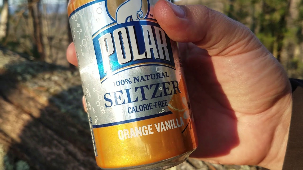 Polar Seltzer Water Orange Vanilla Flavor
