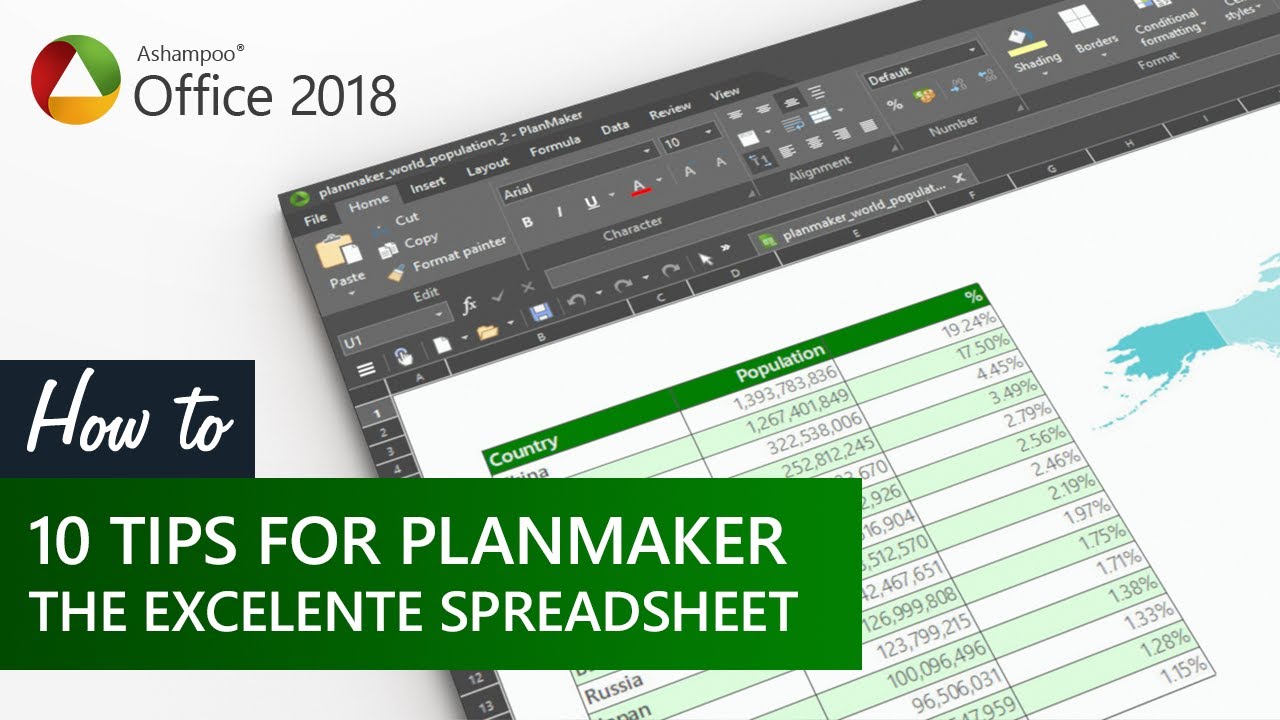 Видеоурок по Ashampoo: 10 советов для PlanMaker