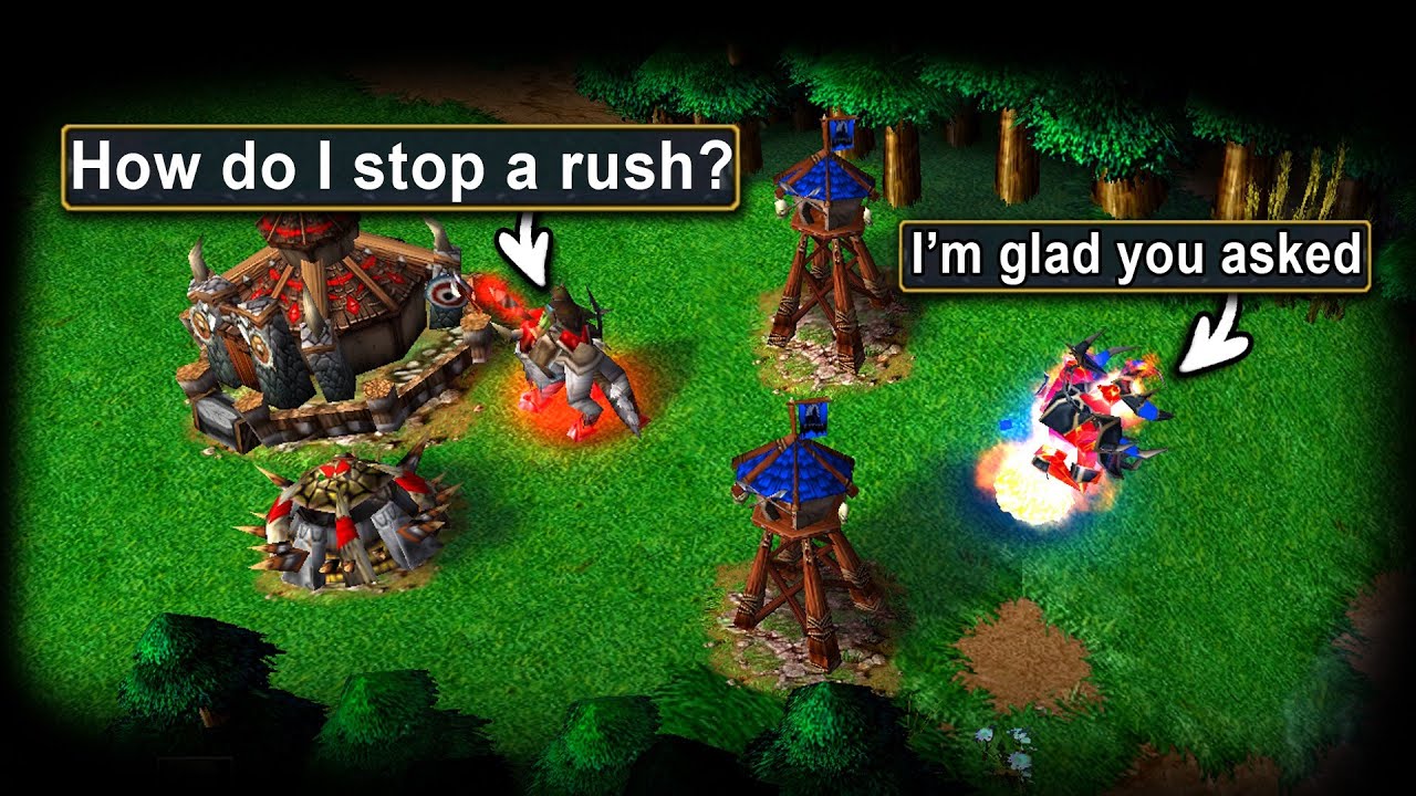 He asked me a strategy question. I proceeded to tower rush him - WC3 - Grubby