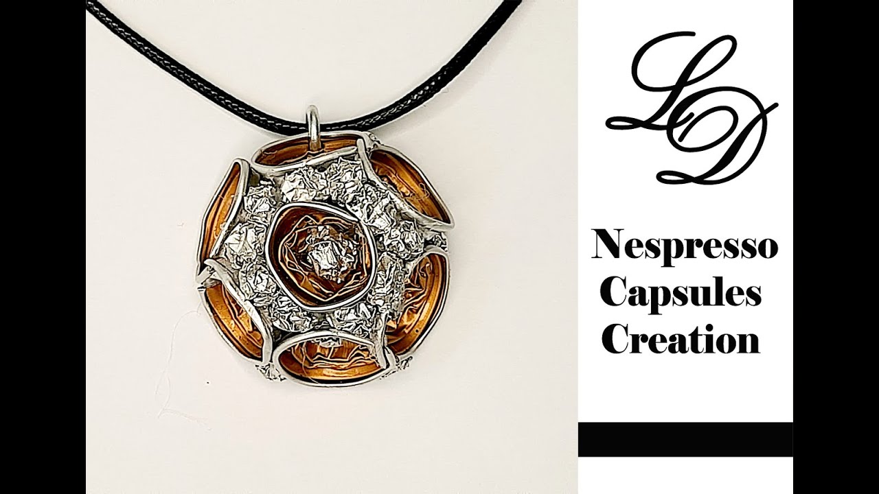 How to Recycle Nespresso Capsules- Easy DIY Craft Coffee Pod Pendant- Recycling Jewelry- Zero Waste