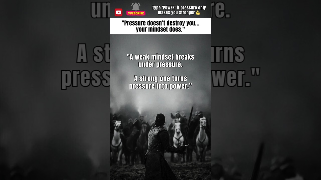🔥 Turn Pressure Into Power 💪 | Strong Mindset Motivation #shorts #motivation #mindset
