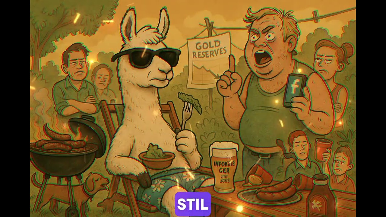 Bleib cool Lama [grünes Herz]