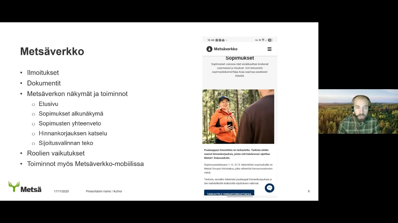 Metsä Groupin webinaari: Sopimusasiakkaiden hintatakuu 17.11.
