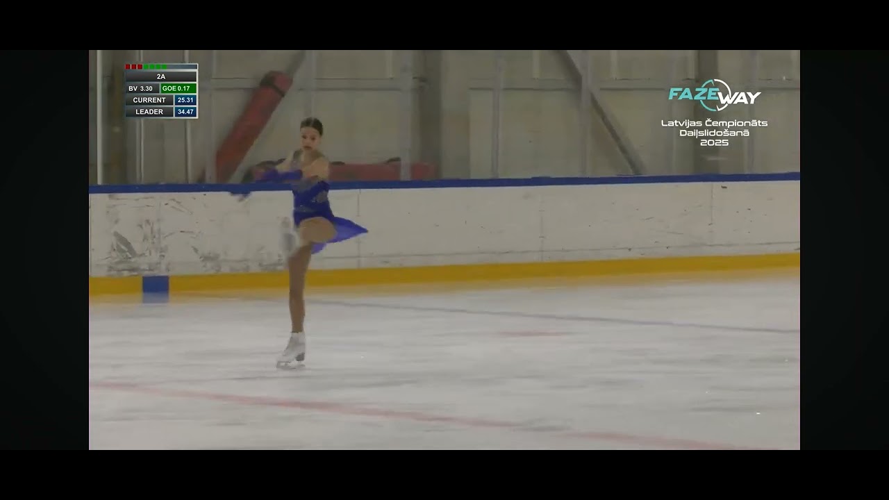 Evelina Barsamova LAT, Advanced Novice, FS, Latvijas Čempionāts Daiļslidošanā 2025