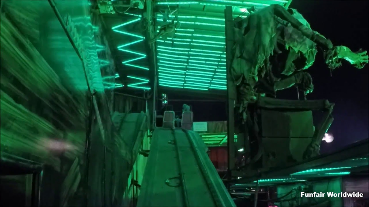 Thrilling 'GHOST TRAIN (Chadwick) Onride POV at Hull Fair (UK) 2017