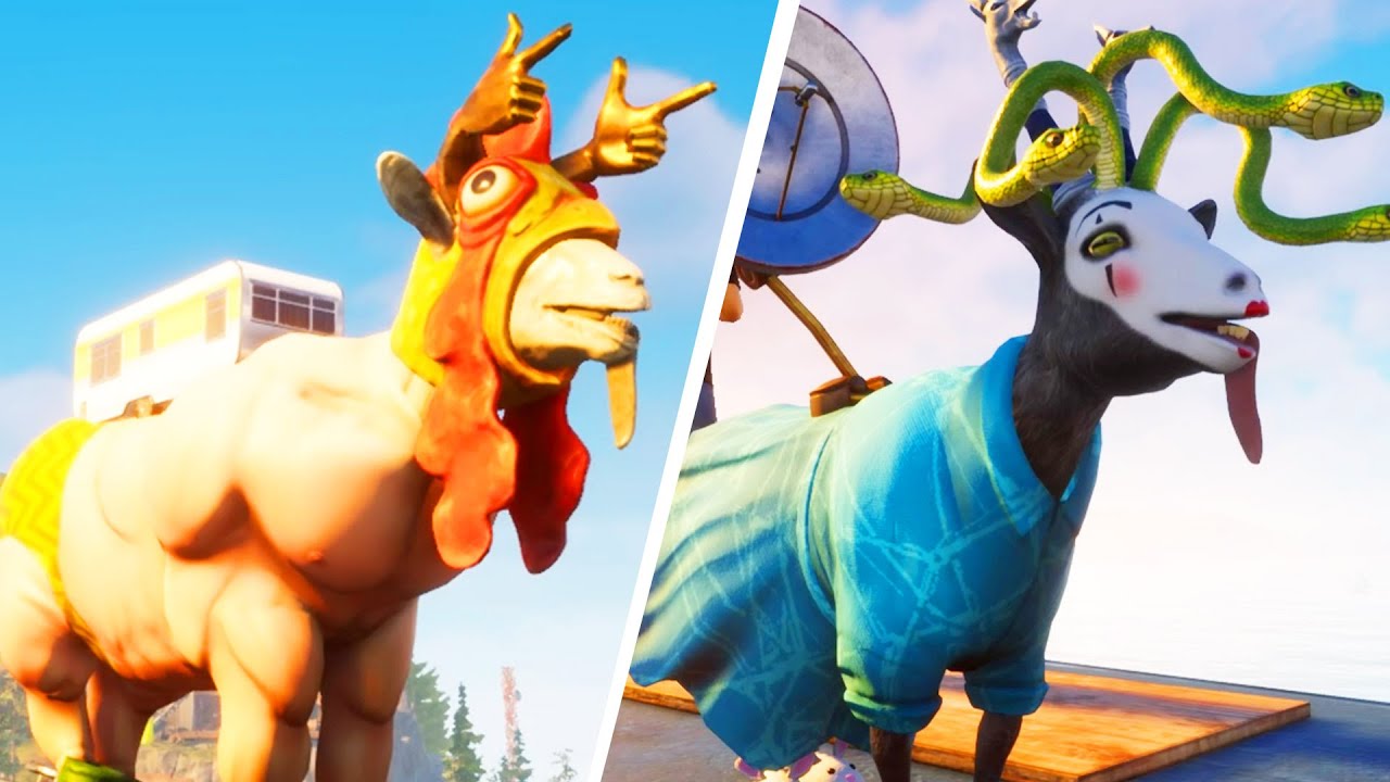 Goat Simulator 3  Ragdolls Funny Moments Crash/Jumps/Fails (Euphoria Physics) GOATFULYT