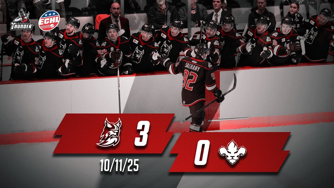 10/11/25 Preseason Highlights Trois-Rivieres Lions 0 - Adirondack Thunder 3