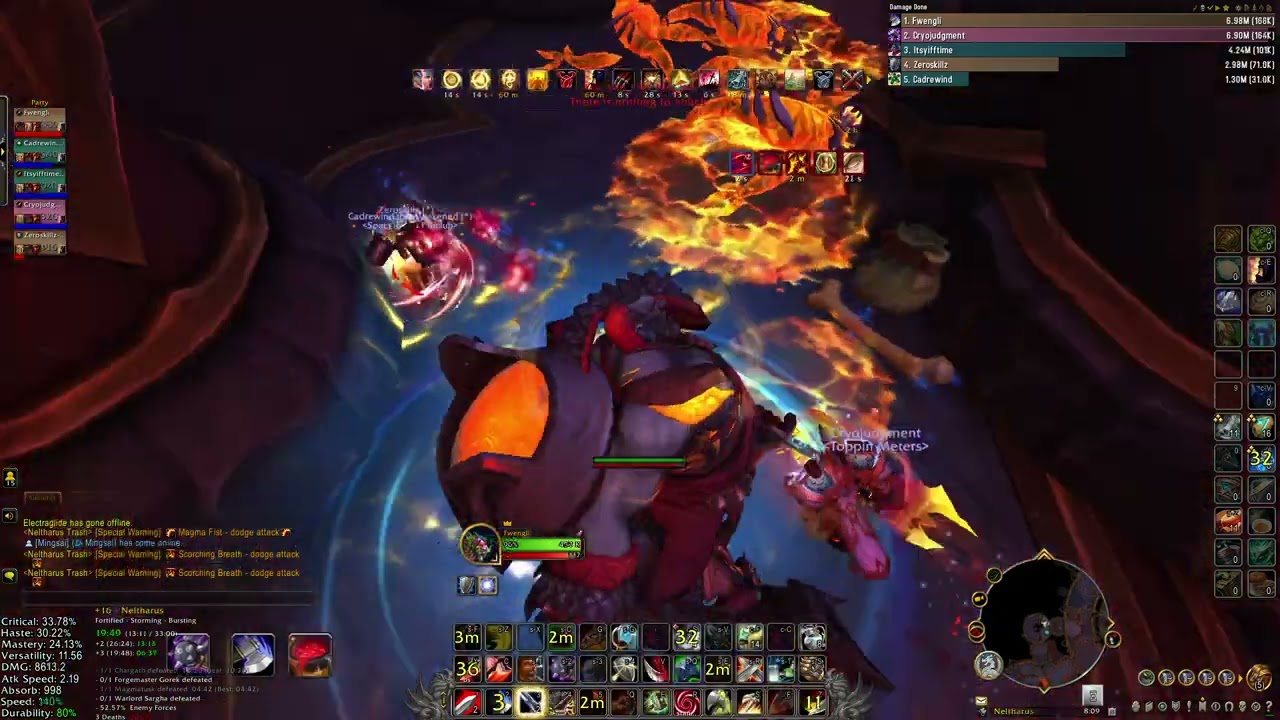 WoW Dragonflight 10.1.0 arms warrior pve Neltharus Mythic +16