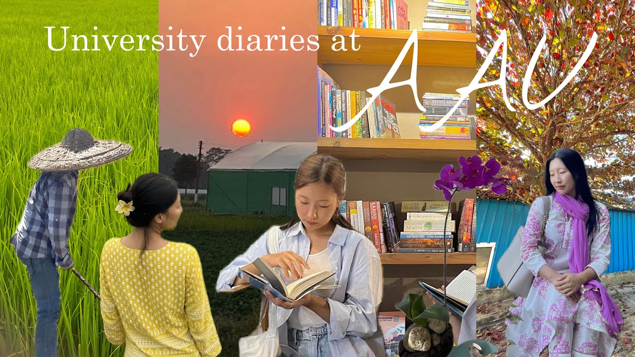 (uni vlogg🪿) diaries at Assam Agricultural university 🍜📚: gym 🫧| research  🔖| travelling to uni ☁️