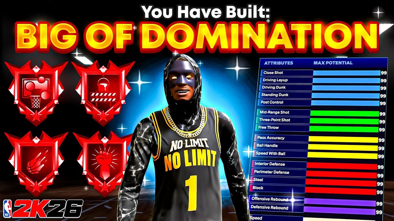 #1 BEST CENTER BUILD WILL BREAK NBA 2K26🔥 (0 CAP BREAKERS + NO WEAKNESSES)