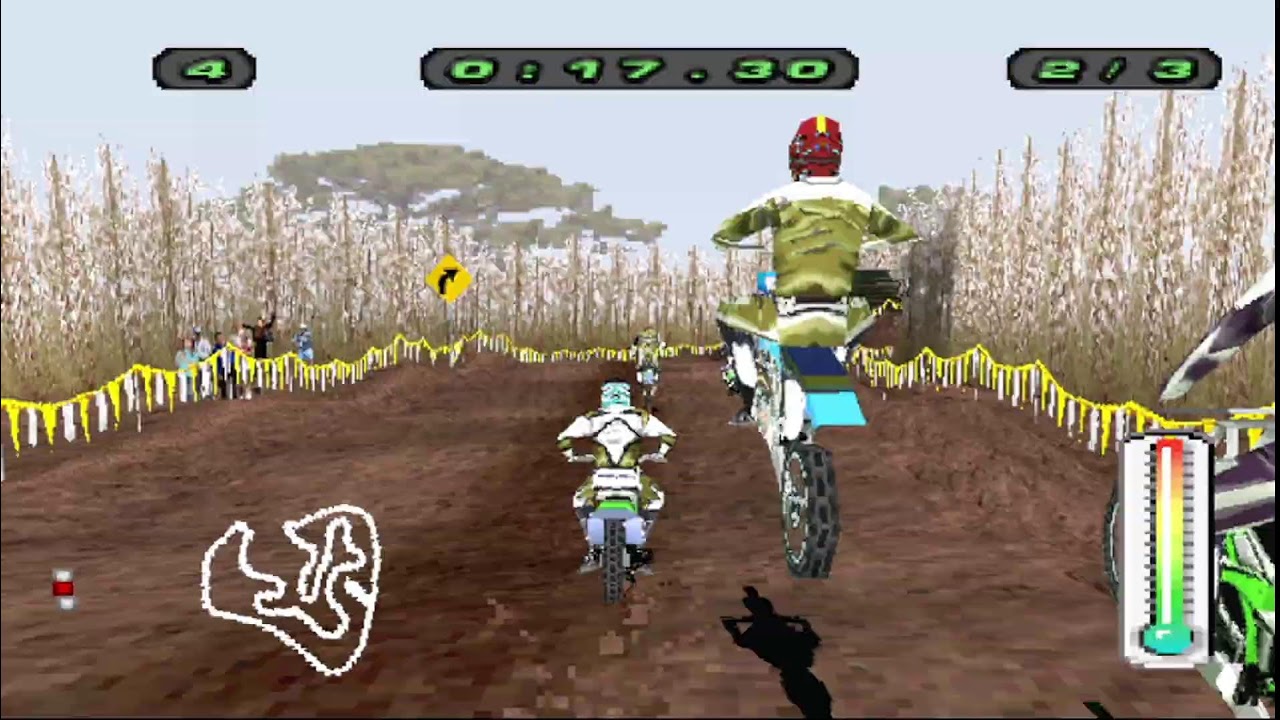 Motocross Mania 2 PS1 Longplay - Bad Motocross Racing Game
