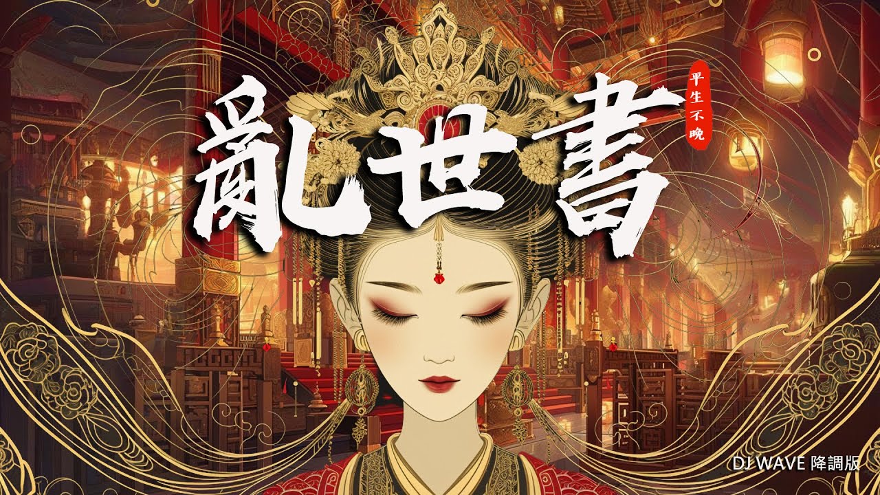 《亂世書(DJ 降調版）》平生不晚Píng shēng bù wǎn【枯藤難宿昏鴉 淒月把浮雲哭花 荒野外飛砂 狼煙廝殺 兵臨咸陽城下】Official Lyric Video