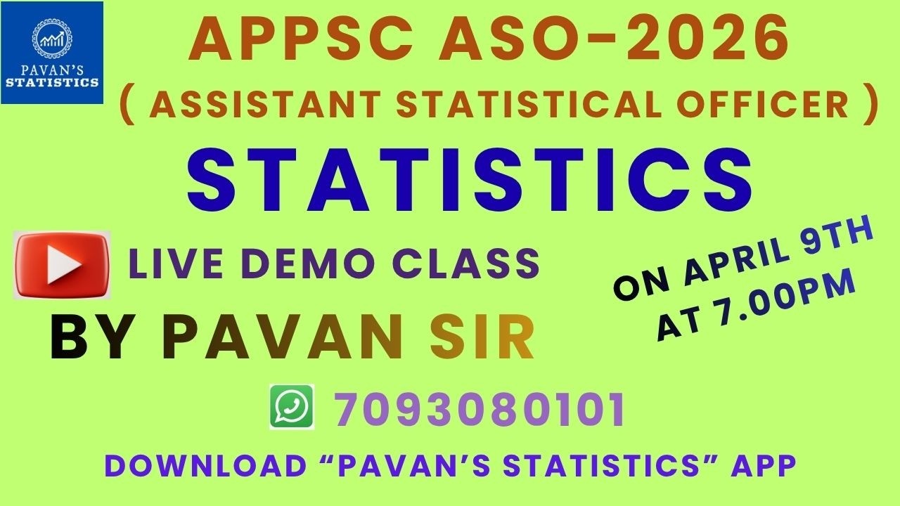 ASO ( STATISTICS ) LIVE DEMO AT 7.00 PM