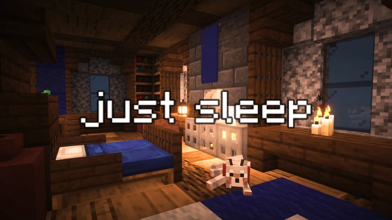 🌧️just sleep... minecraft music, rainy night & fire ambience
