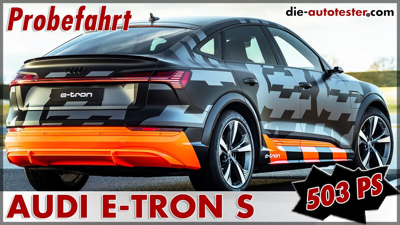 2020 AUDI E-TRON S Kurze Probefahrt im e-tron mit 370 kW (503 PS) Batterie 0-100 Test Review Deutsch