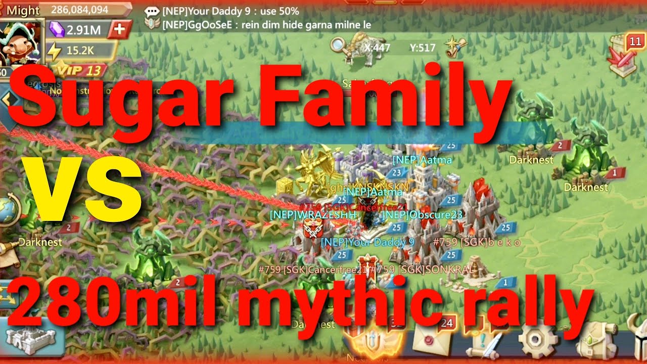 Sugar Family Double rally My Mini Rally trap In fury - lords mobile