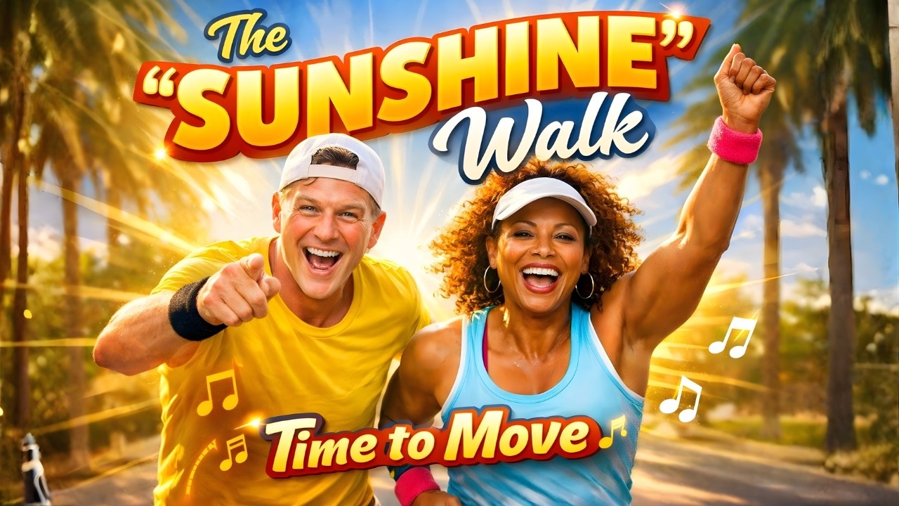 HAPPY SUNSHINE WALK ☀️ 15 Min Mood Boosting Workout (Road of Kindness)