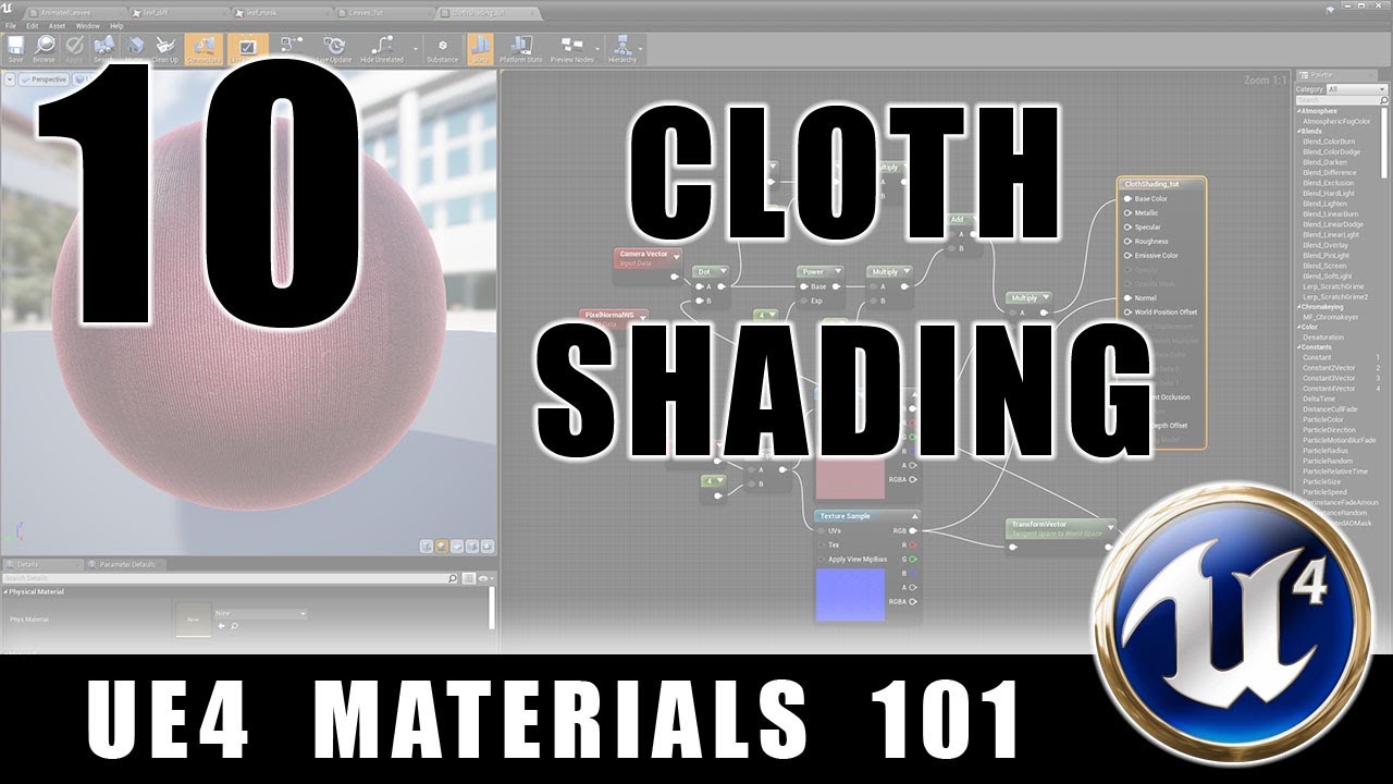 Затенение ткани — UE4 Materials 101 — Эпизод 10