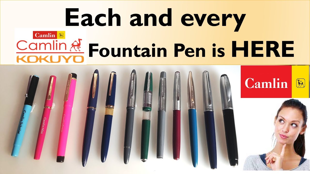 Camlin Fountain Pen Complete Range|FOUNTAIN PEN REVIEWS|PEN|फाउंटेन पेन|इंक पेन|Camlin| Camlin Pens