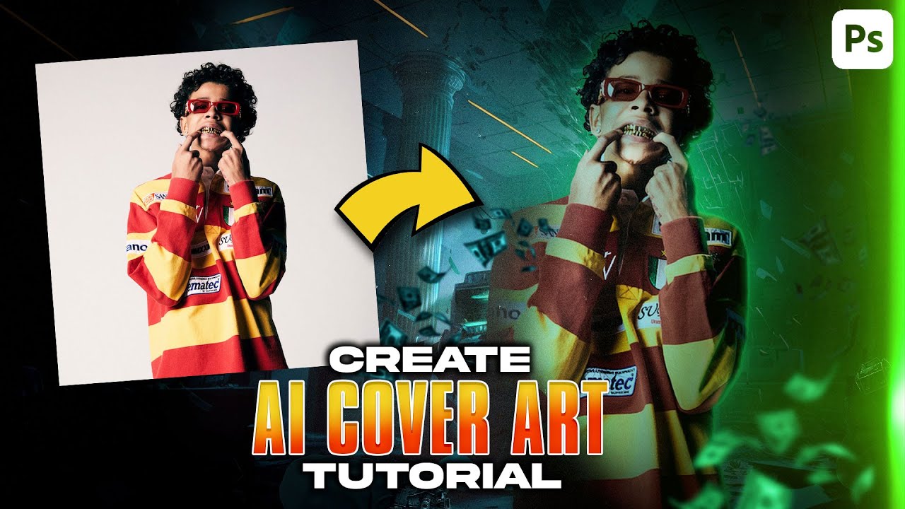CREATE AI Cover Art using (MIDJOURNEY) | PHOTOSHOP Tutorial