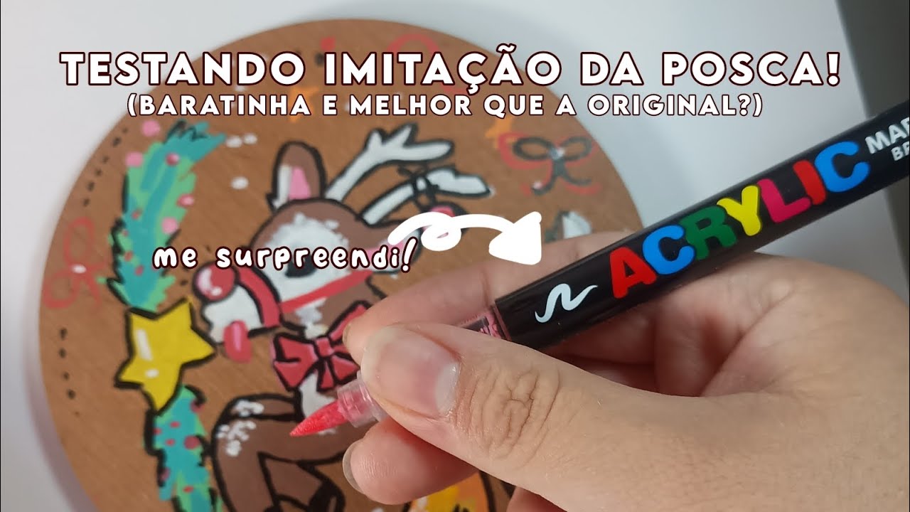 TESTANDO IMITAÇÃO DA POSCA DA SHOPPEE *me surpreendi!* Canetas acrylic 