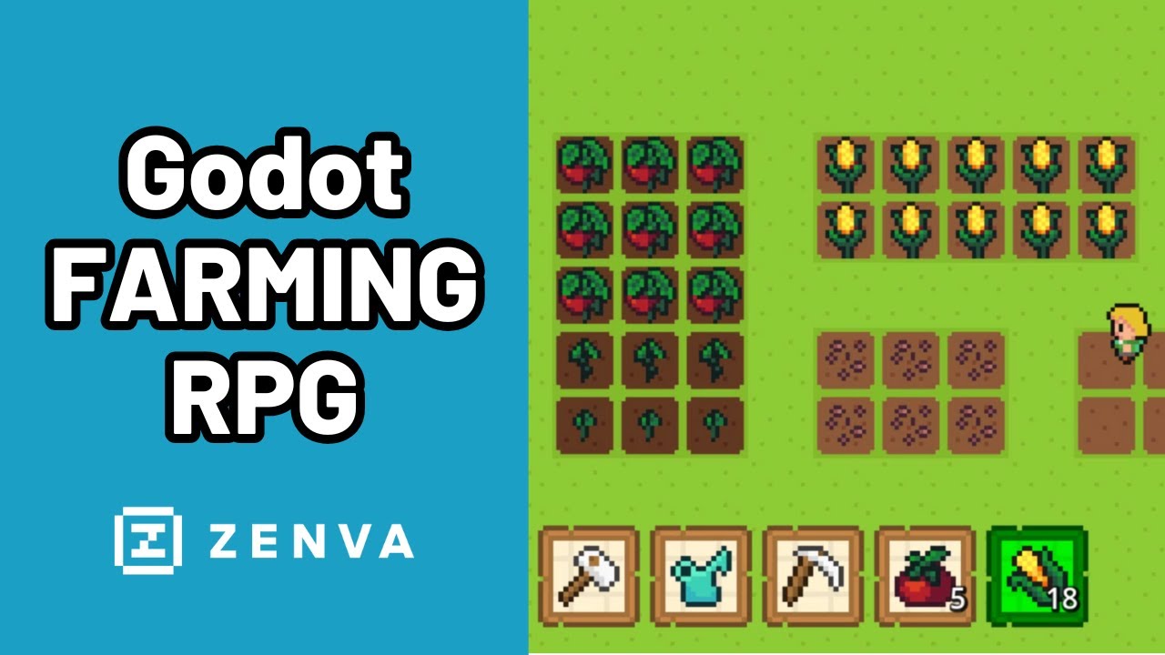 FARMING RPG Tutorial in GODOT - Complete Mini-Course