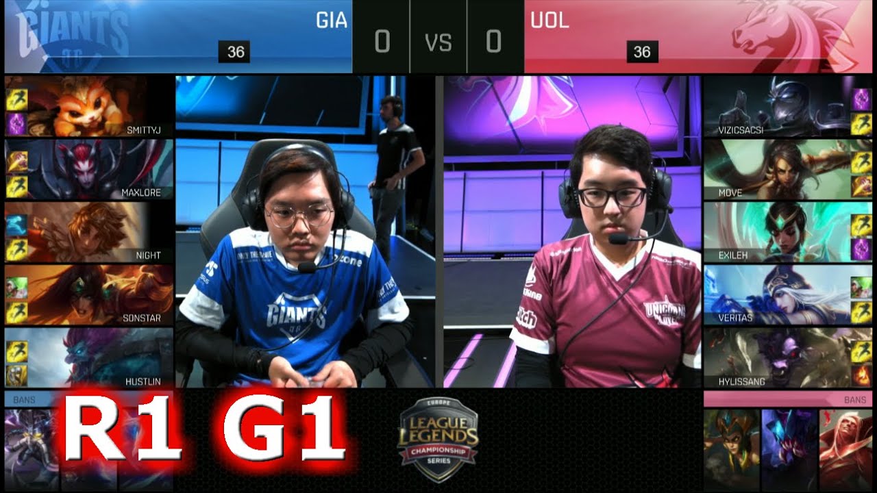 Unicorns of Love (UOL) vs Giants | Game 1 S6 Worlds 2016 EU Regional Qualifiers | GIA vs UOL G1