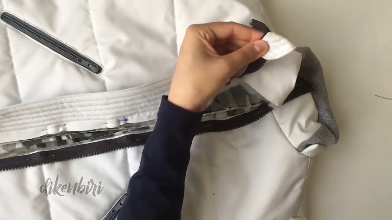 Düz dikişle mont astarlama nasıl dikilir? Şişme mont kalıbı 3 // How to sew a puffer coat?