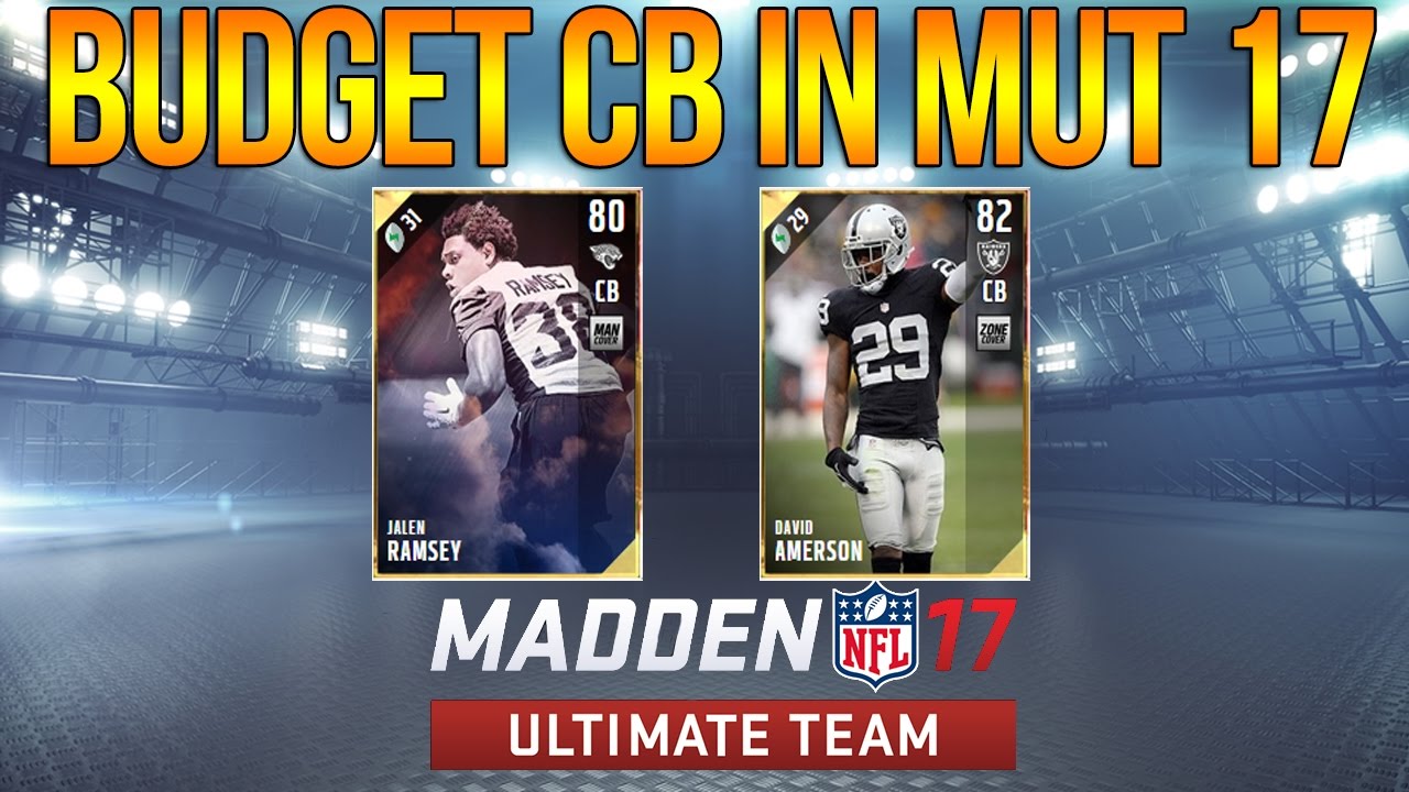 MUT 17 |  Top 5 BUDGET CBs  | Madden 17 Ultimate Team