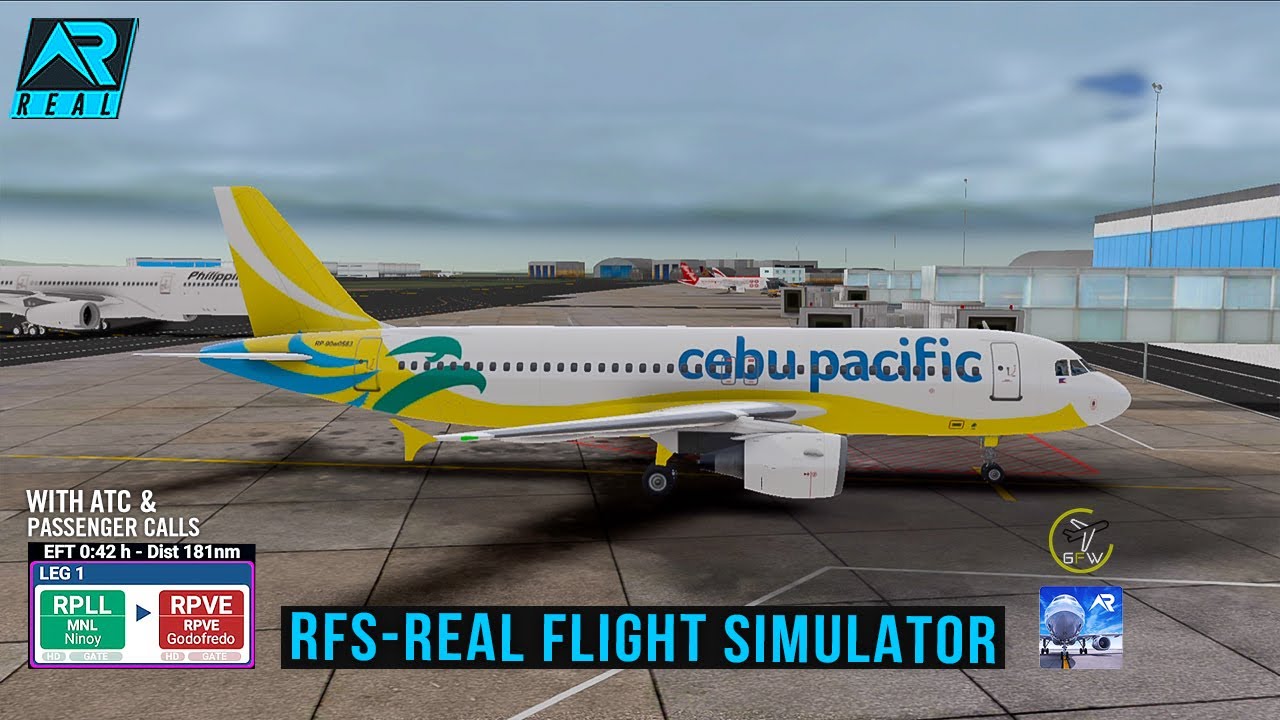 RFS - Real Flight Simulator- Манила - Малай ||Полный полет||Airbus A320||CebuPacific|FullHD||