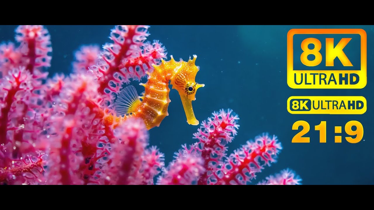 [21:9] The Colorful Ballet of Deep Sea Creatures - ULTRA HD 8K