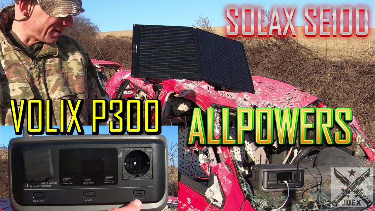 ALLPOWERS SOLAR PANEL - VOLIX P300 - SOLAX SE100 - PORTABLE POWER STATION - 300W 256Wh - PROMOCODE!!