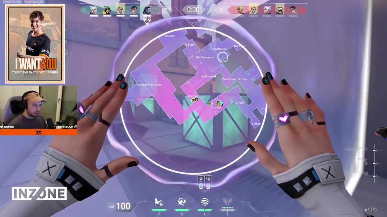 ASCENT! MVP! ACE! FNATIC DERKE PRO CLOVE VALORANT RANKED GAMEPLAY