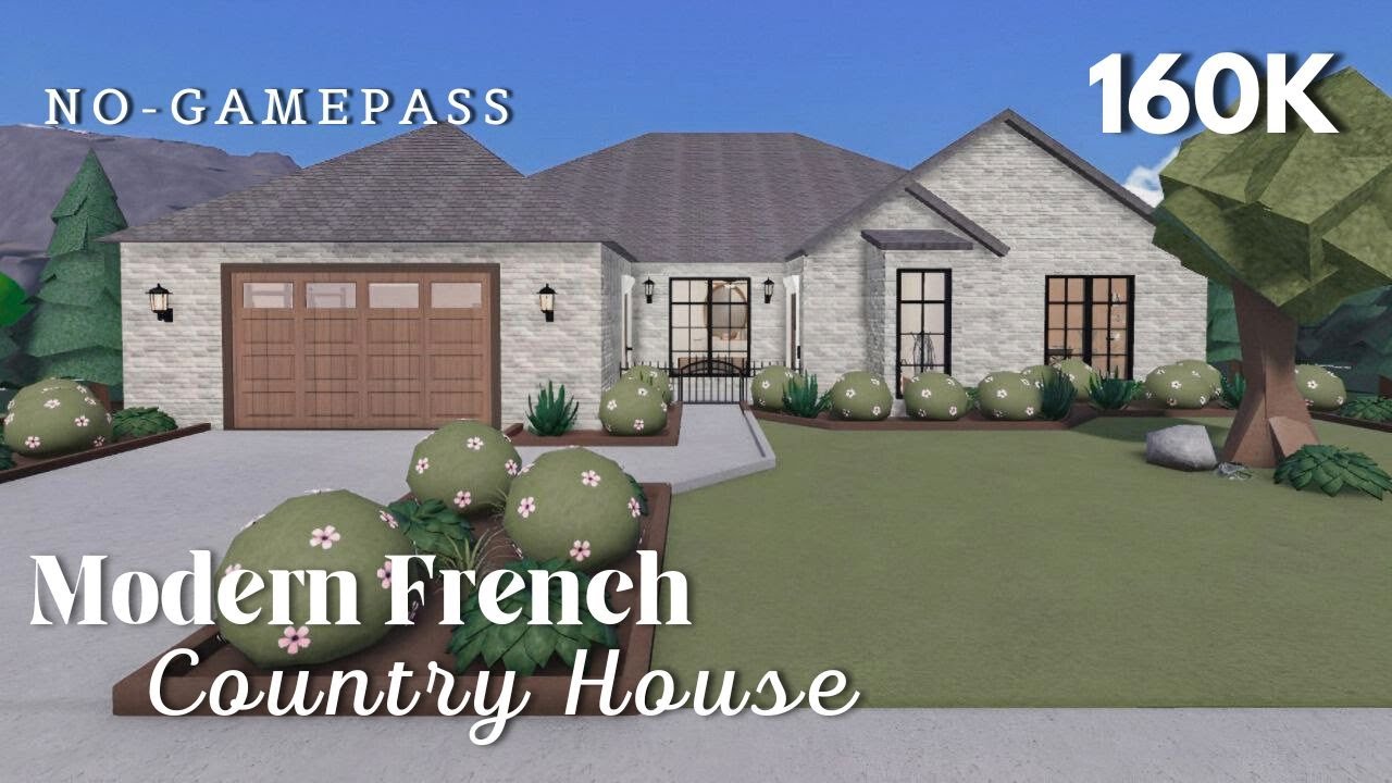 BLOXBURG | Modern French Country House | No Gamepass | Speedbuild