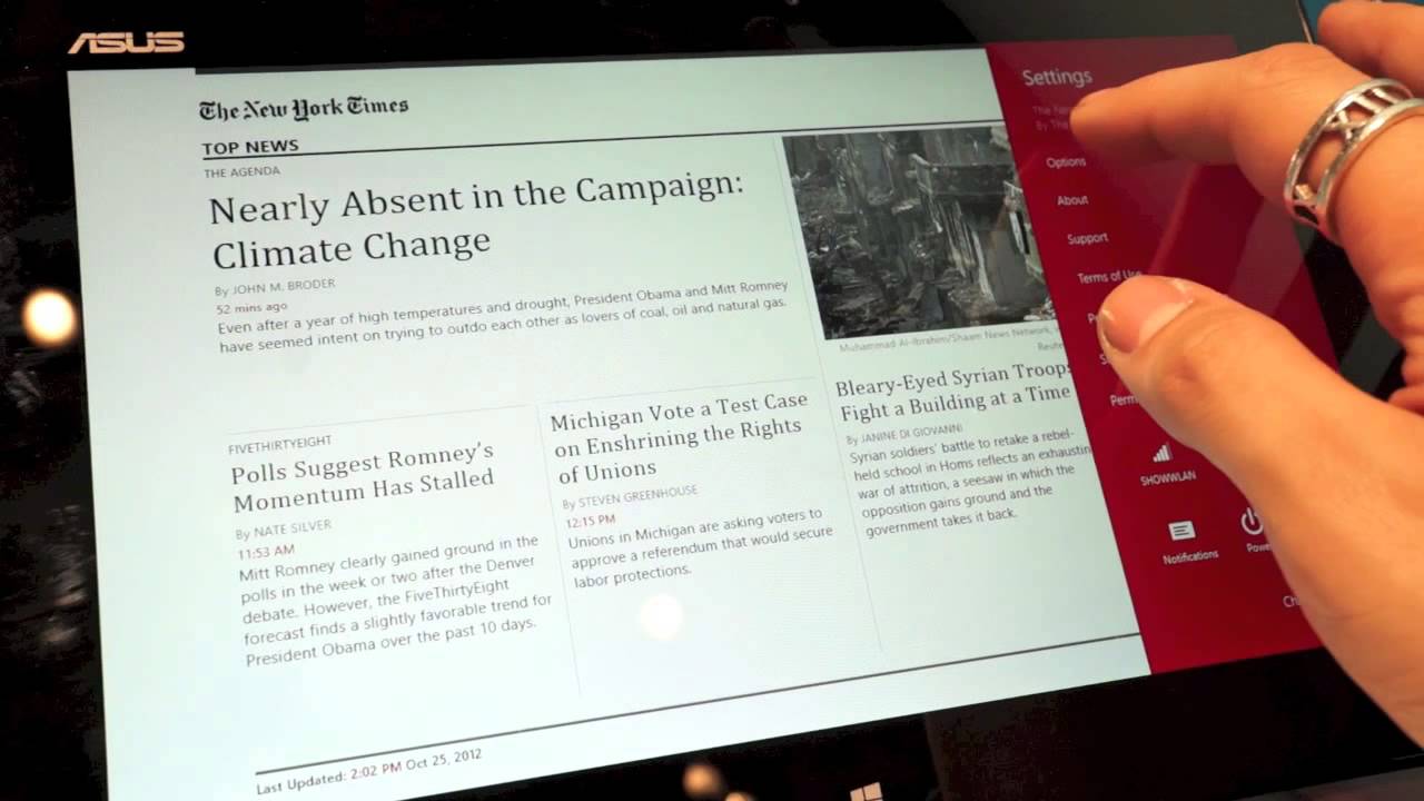 New York Times App for Windows 8: Engadget Hands On Review!