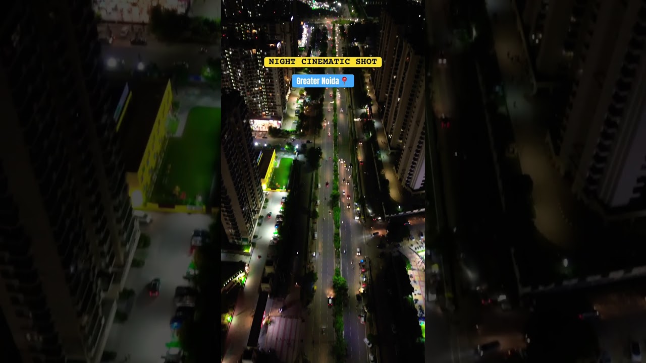 Night cinematic shot || Dji MINI 3|Night photography |Drone shot #drone #video #shorts #photography