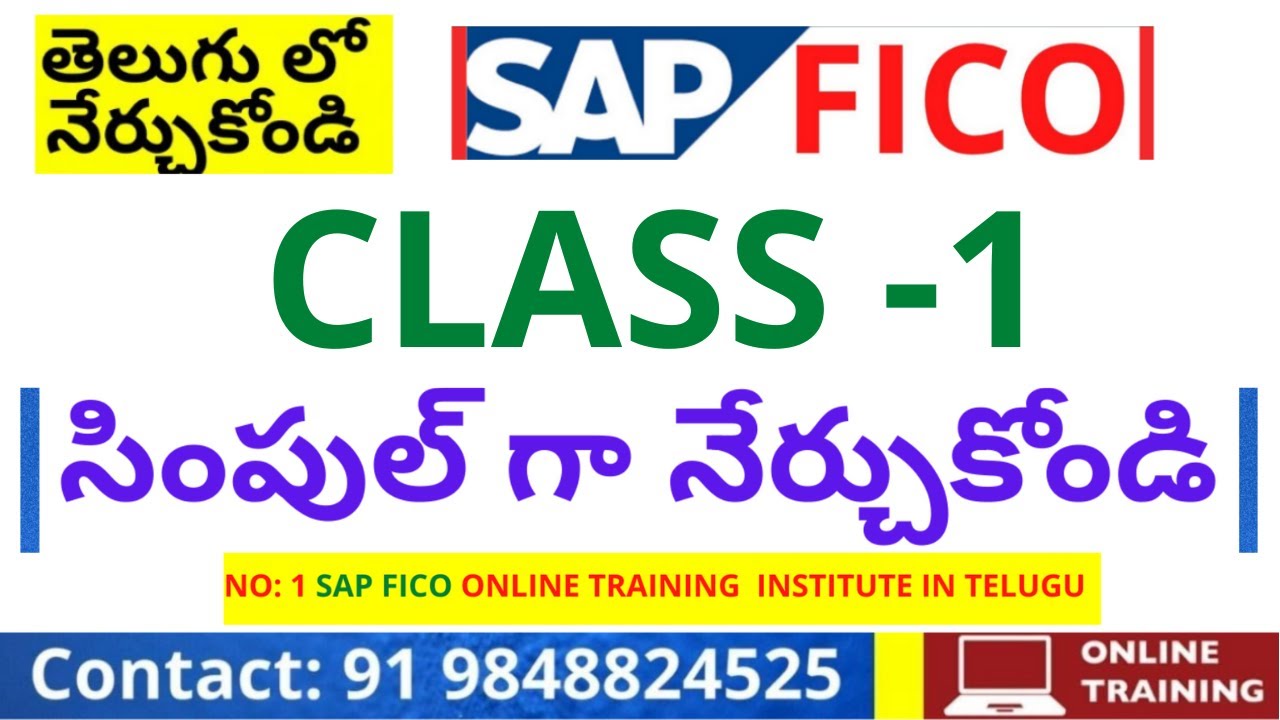 DAY 1- తెలుగులో SAP FICO డెమో| SAP FICO/HANA Introduction - SAP FICO Demo Class -  SAP Introduction