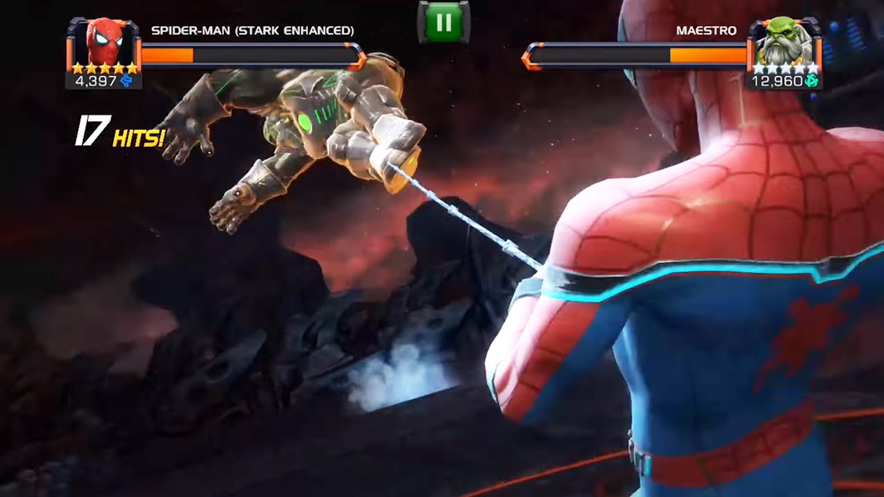 Marvel Contest of Champions: Spider Man (Stark Enhanced) Vs Maestro