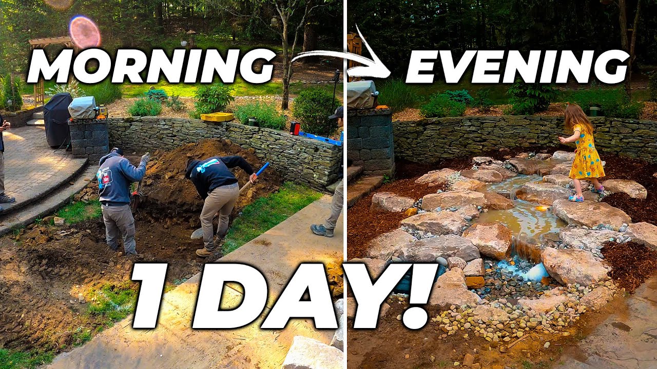 PONDLESS Stream & Waterfalls | 1 Day Build