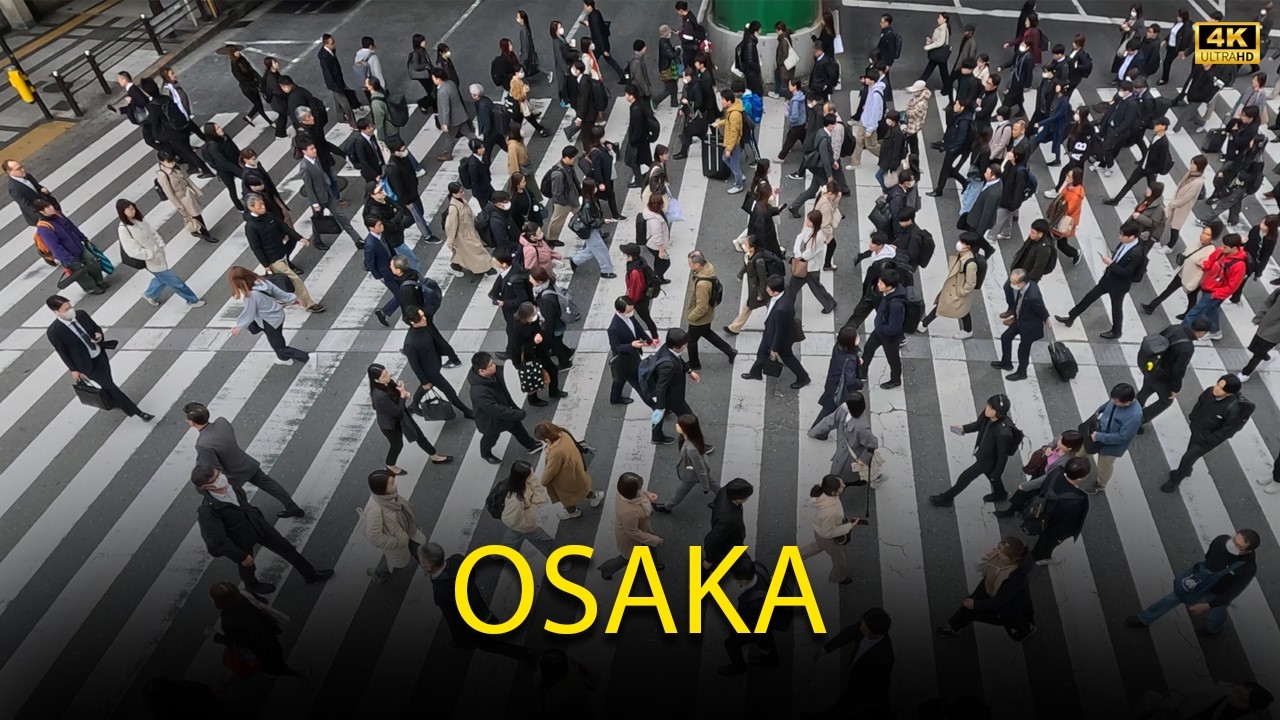 Japan 4k A Calm Morning in Osaka – Japan’s Streets and Osaka Station