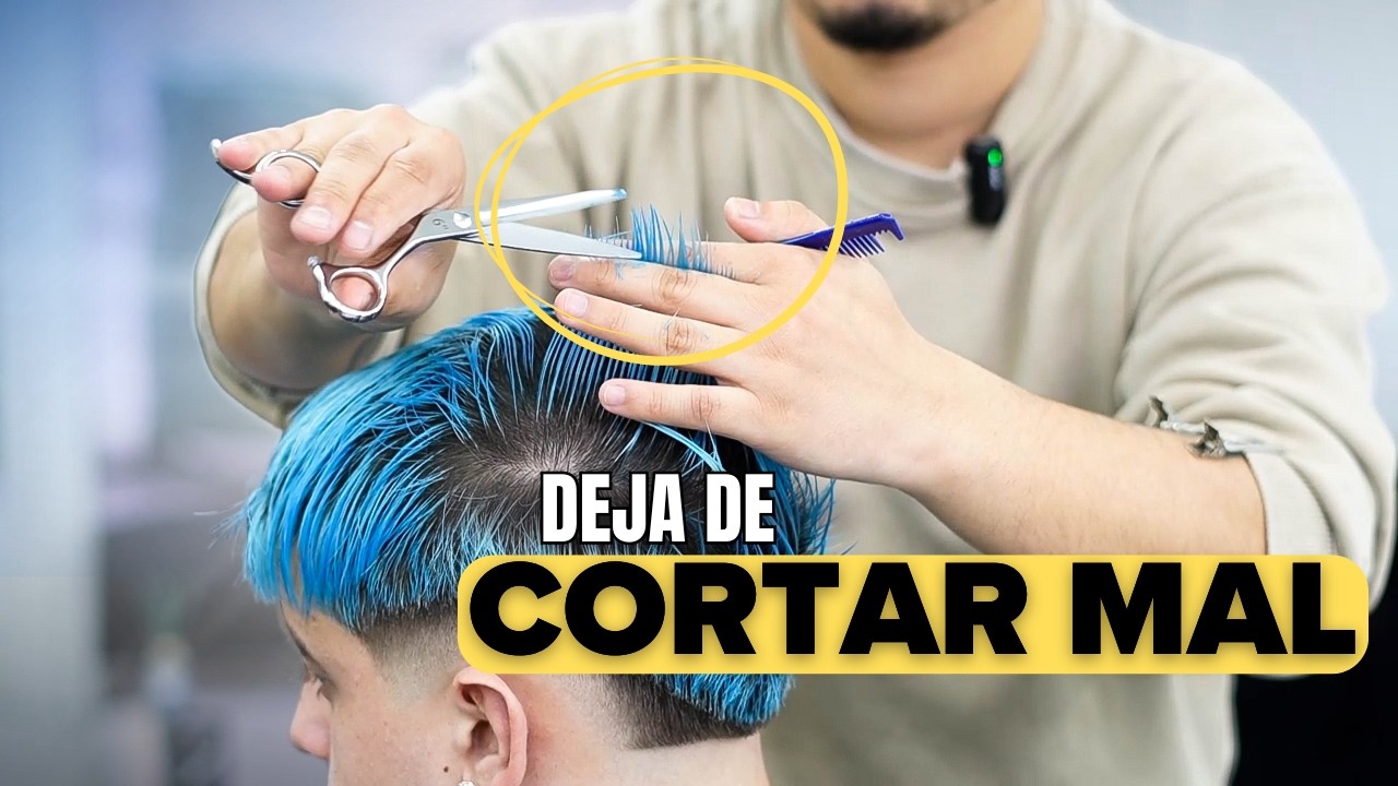 Aprende como CORTAR CON TIJERA el cabello - Tutorial AVANZADO Paso a Paso. (Curso de Barberia)