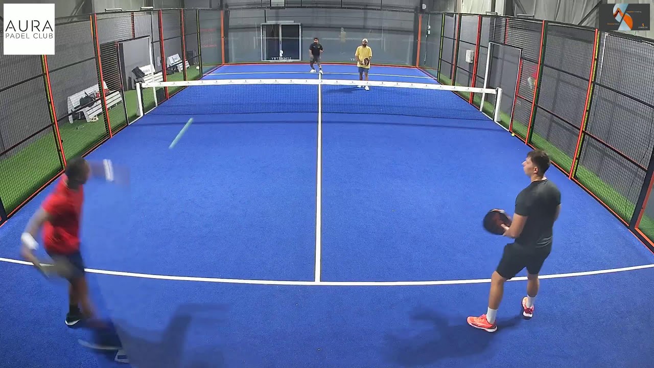 Aura Padel Club - Private Court - Symmetry - blue & rahul VS nqobile & thyla