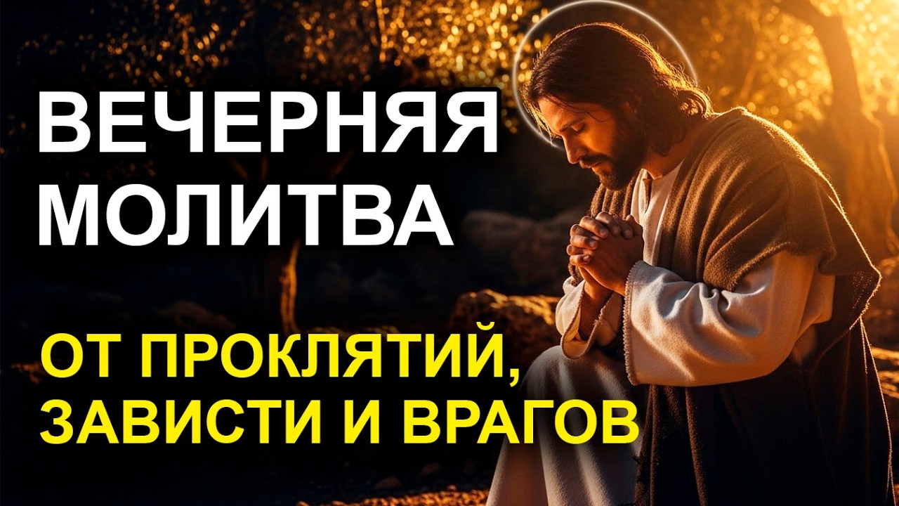 ВЕЧЕРНЯЯ МОЛИТВА ПРОТИВ ВРАГОВ, ПРОКЛЯТИЙ, ЗАВИСТИ И КОЛДОВСТВА  Бог разрушит планы врага, пока вы с