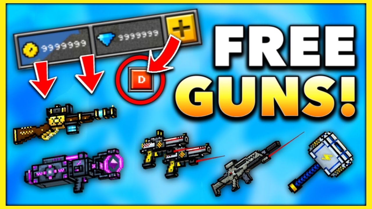 How to Get FREE GUNS in Pixel Gun 3D! (PG3D FREE Gems & Coins)