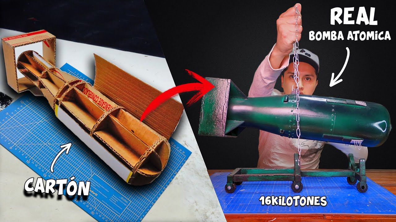 Cómo Hacer Bomba Atómica  LITTLE BOY de Cartón |16 kilotones | TUTORIAL - DIY | Arming